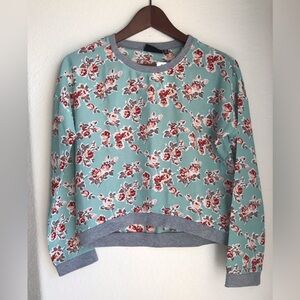 Kidpik Child Turquoise Floral Boho Chic Long Sleeve Semi Sheer size XL 14 Kids